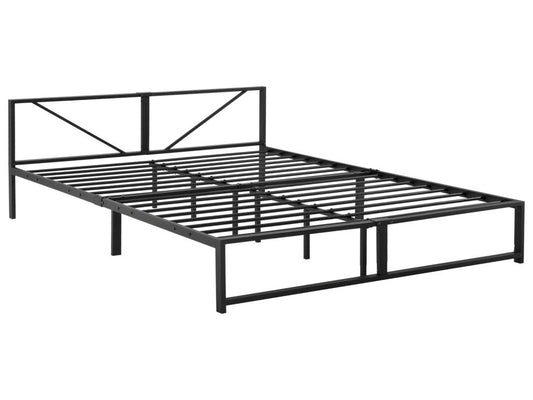Cadre de lit en métal noir, 180 x 200 cm