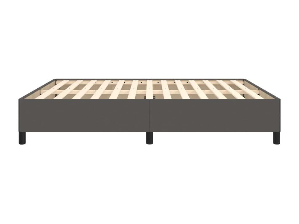 Cadre de lit en similicuir gris, 180 x 200 cm