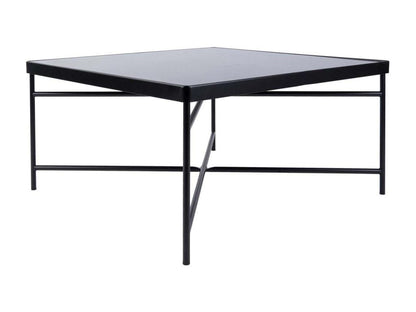 Table basse en verre noir, 80 x 80 x 40 cm