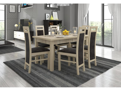 Chaise en tissu vert