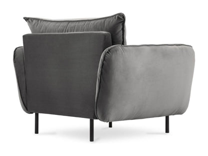 Fauteuil d'appoint en velours gris, 97 x 94 x 95 cm