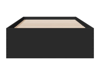 Cadre de lit noir, 90 x 200 cm