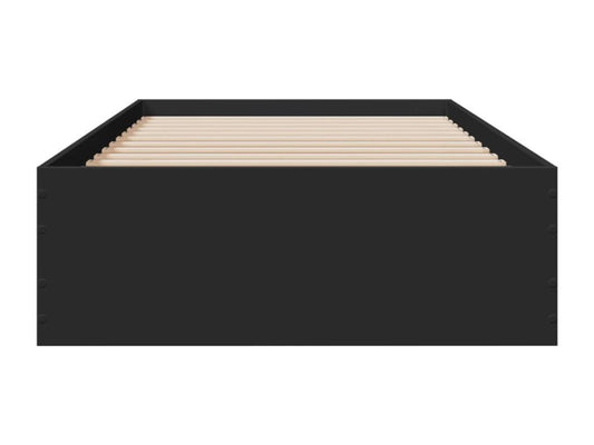 Cadre de lit noir, 90 x 200 cm
