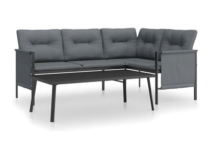 Ensemble de mobilier d'extérieur anthracite
