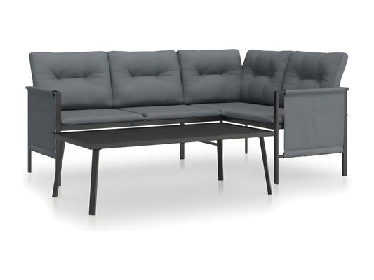Ensemble de mobilier d'extérieur anthracite