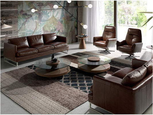 Fauteuil d'appoint en cuir noir