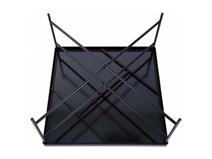 Table basse en verre noir, 80 x 80 x 40 cm