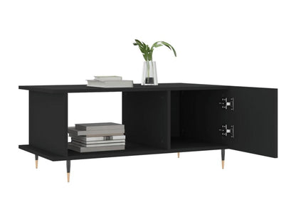 Table basse en bois d'ingénierie noir, 90 x 50 x 40 cm