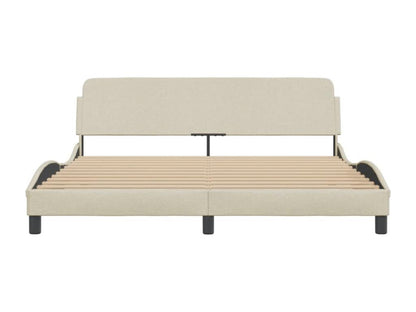 Cadre de lit en tissu beige, 180 x 200 cm