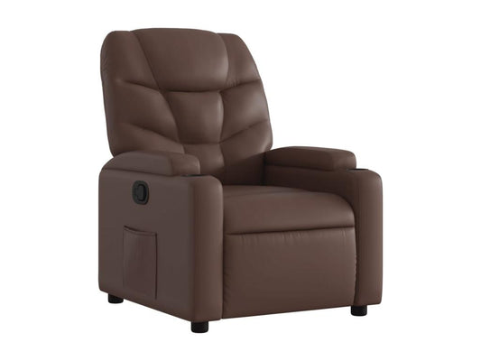 Fauteuil d'appoint en similicuir marron