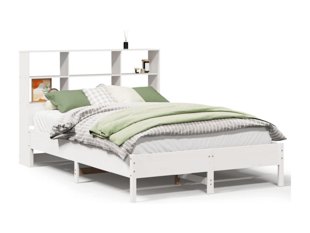 Bibliothèque en pin blanc, 160 x 200 cm