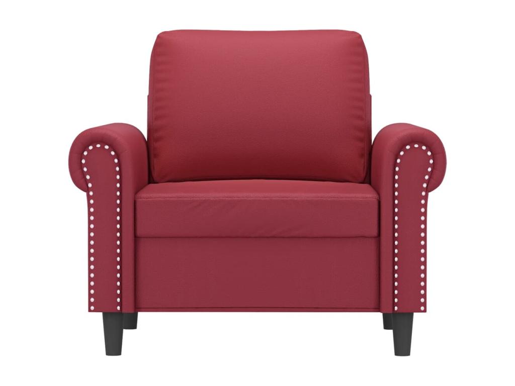 Fauteuil d'appoint en similicuir rouge