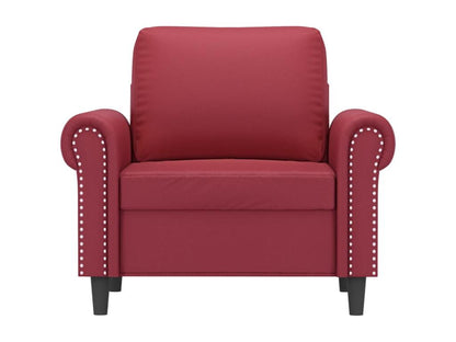 Fauteuil d'appoint en similicuir rouge
