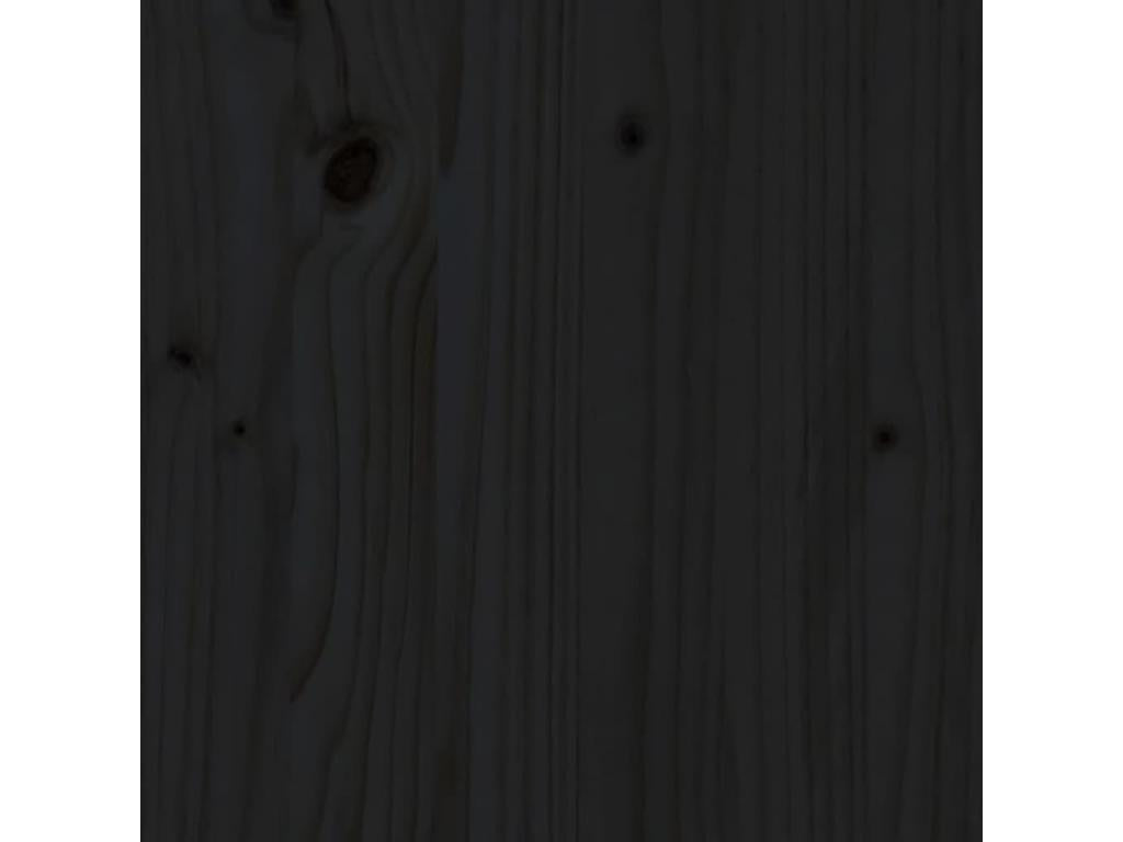 Meuble de maison en bois massif noir, 80,5 x 4 x 100 cm