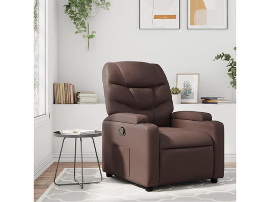 Fauteuil d'appoint en similicuir marron