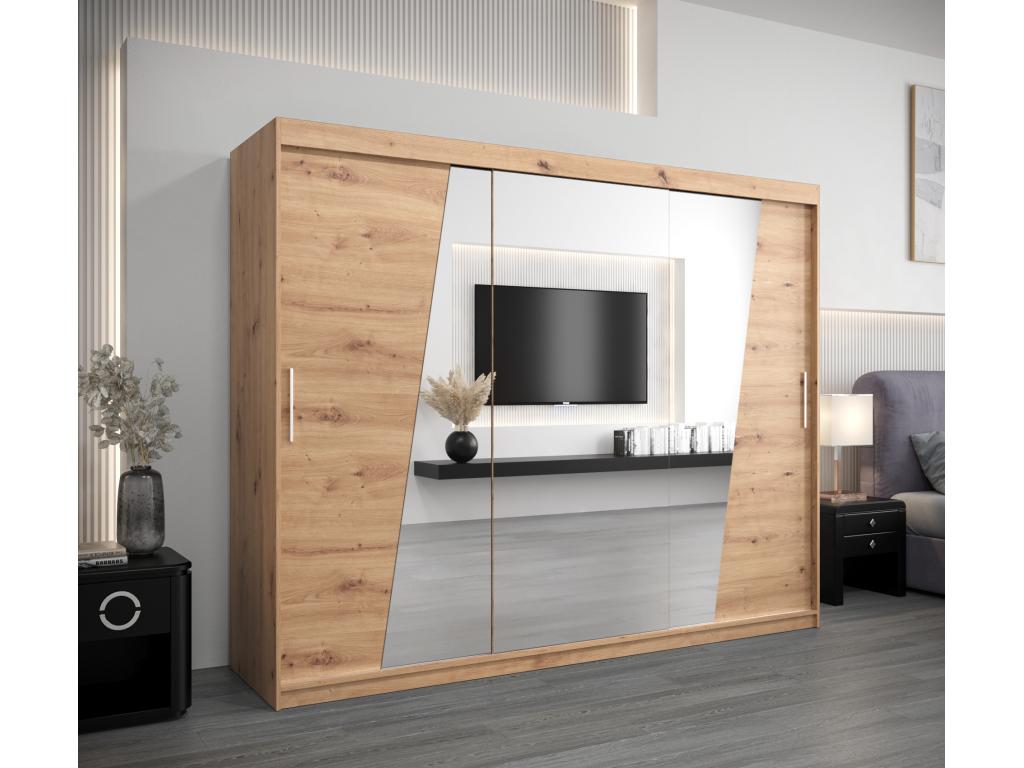 Armoire marron, 250 x 62 x 200 cm