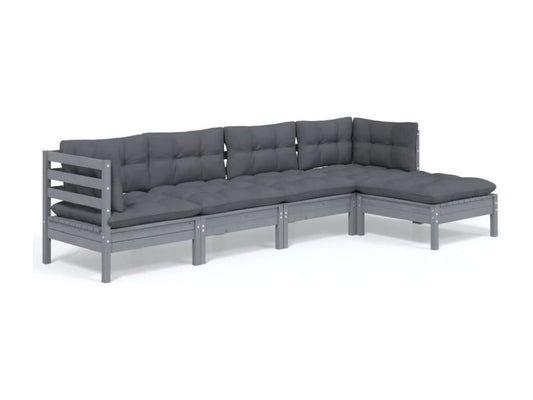 Ensemble de meubles d'extérieur en pin gris