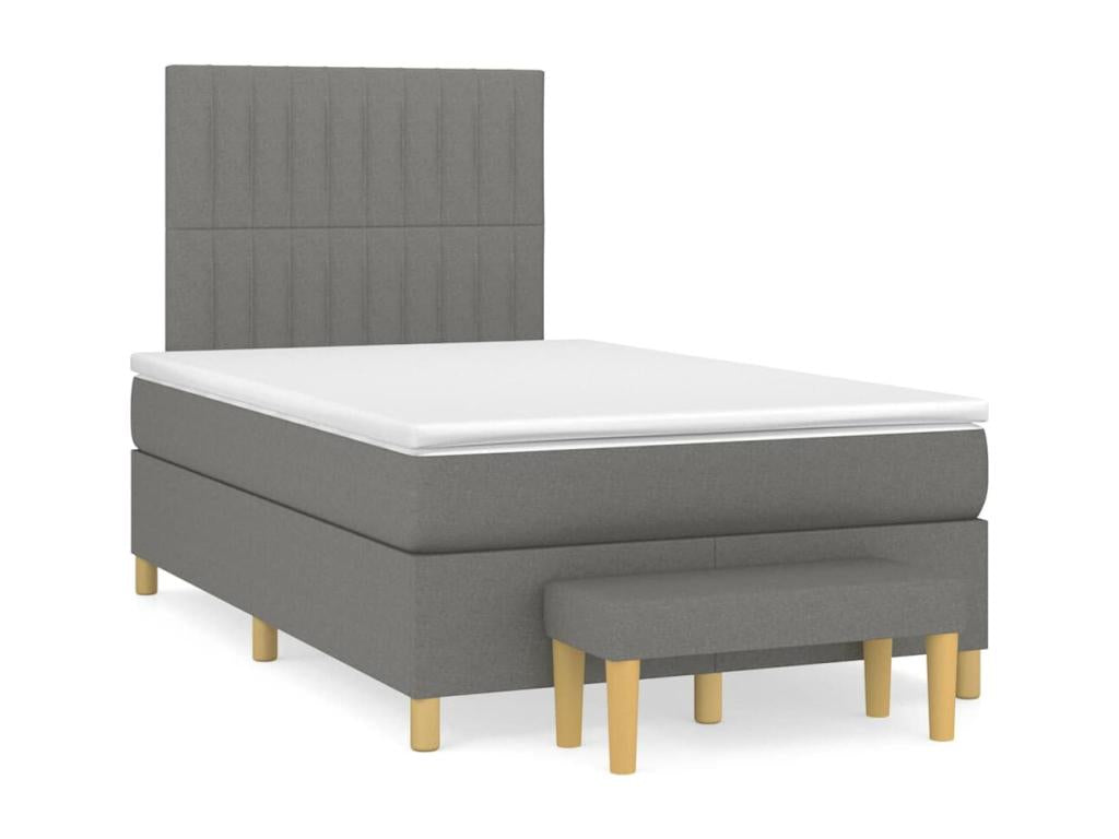 Matelas en tissu gris, 120 x 190 cm