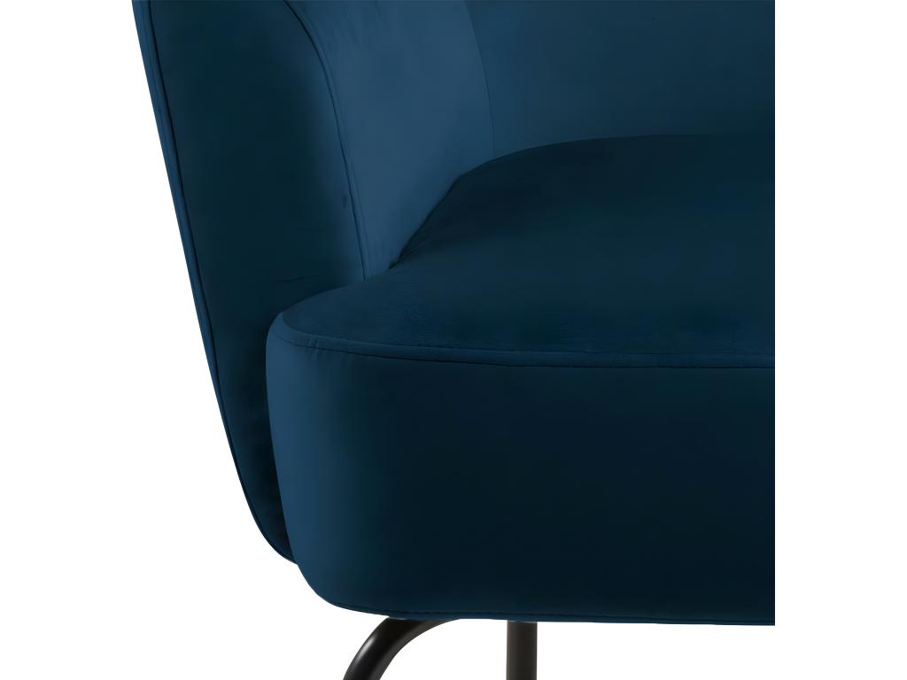 Fauteuil d'appoint en velours bleu