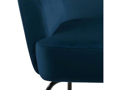 Fauteuil d'appoint en velours bleu