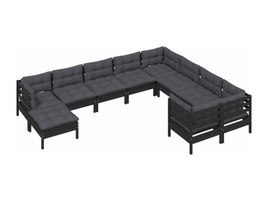 Ensemble de meubles d'extérieur en pin noir