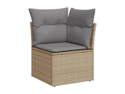 Ensemble de mobilier de jardin en résine tressée beige