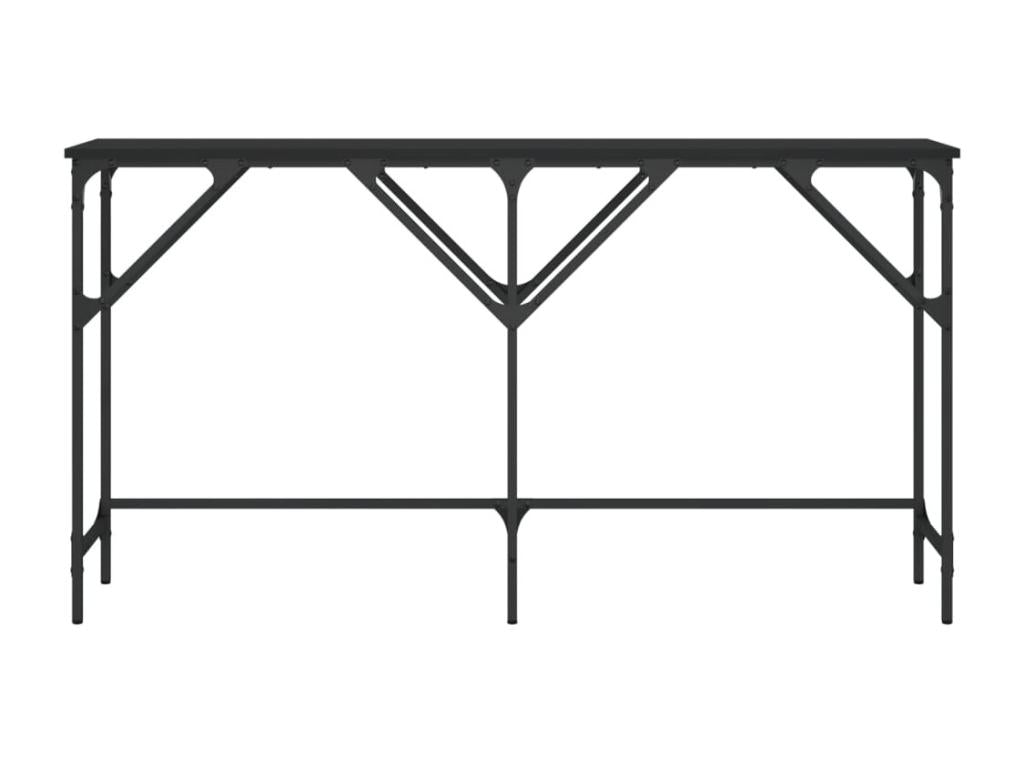 Table en bois d'ingénierie noir, 140 x 29 x 75 cm