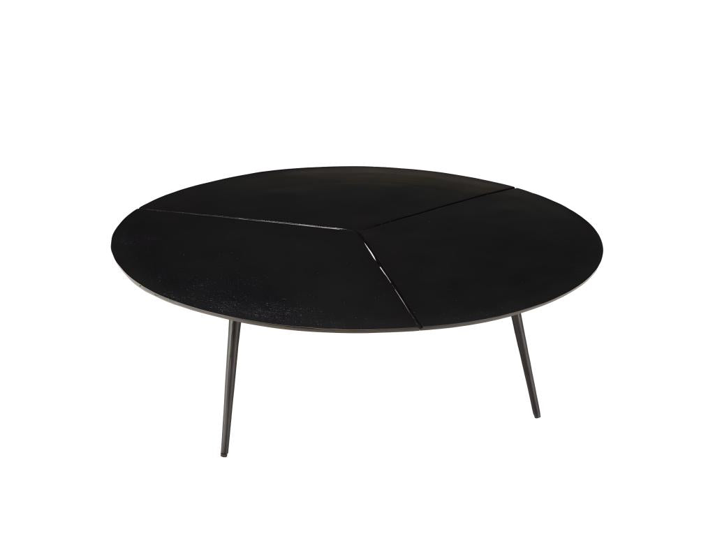Table basse noire, 100 x 100 cm