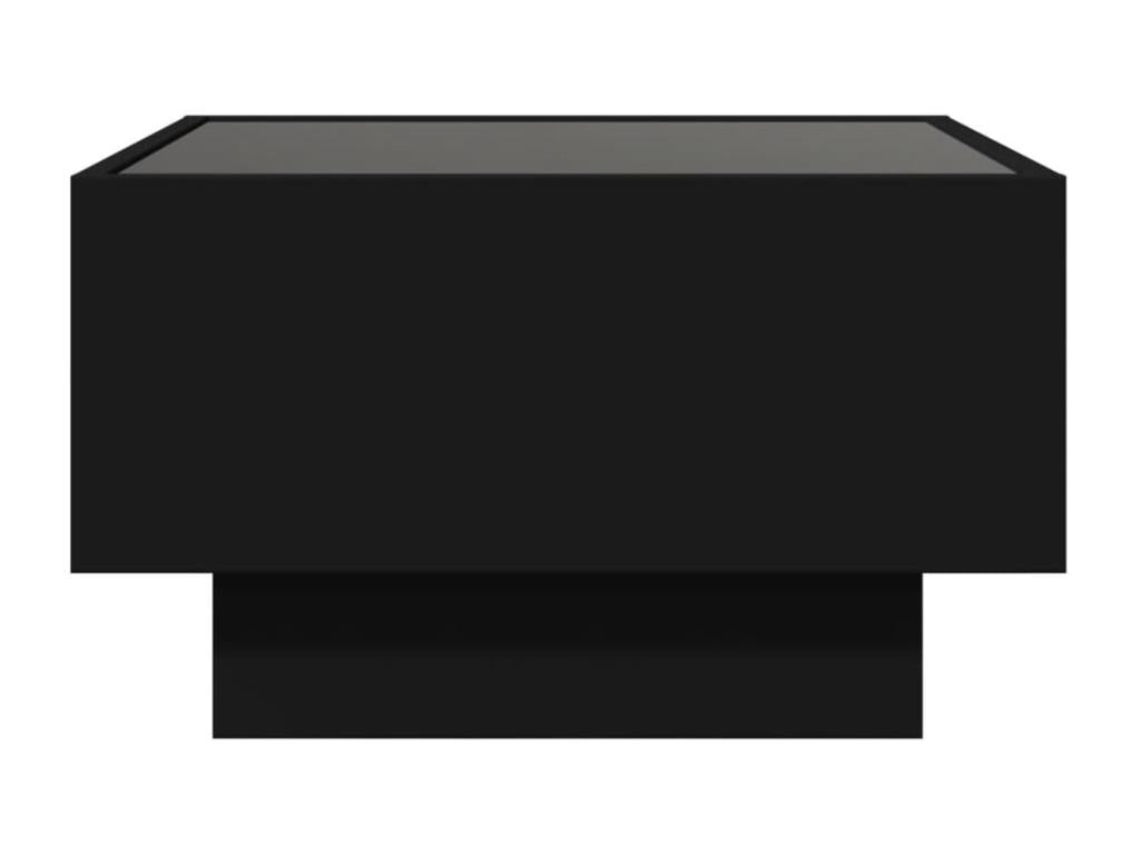 Table basse en bois d'ingénierie noir, 50 x 50 x 30 cm