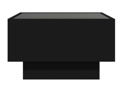 Table basse en bois d'ingénierie noir, 50 x 50 x 30 cm