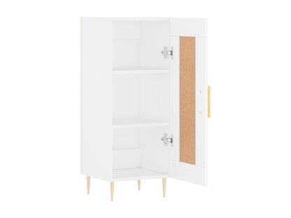 Buffet en bois d'ingénierie blanc, 34,5 x 34 x 90 cm