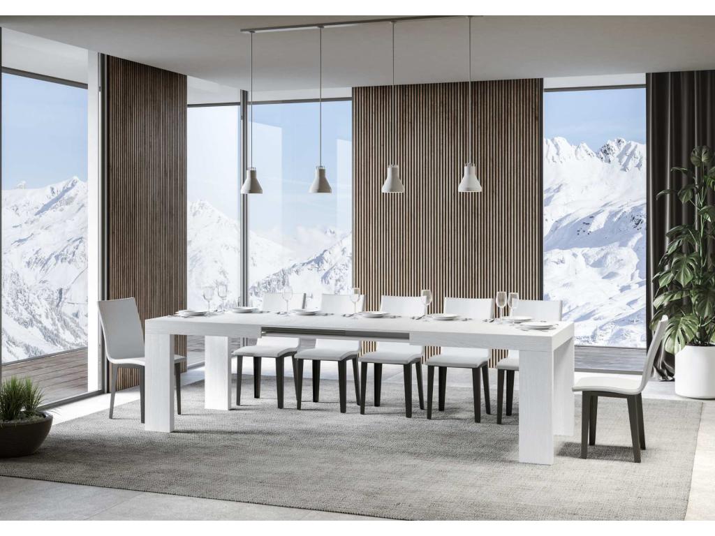 Table blanche, 90 x 160 cm