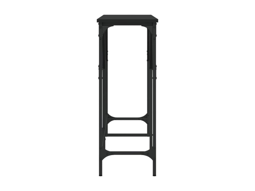 Table en bois d'ingénierie noir, 140 x 29 x 75 cm