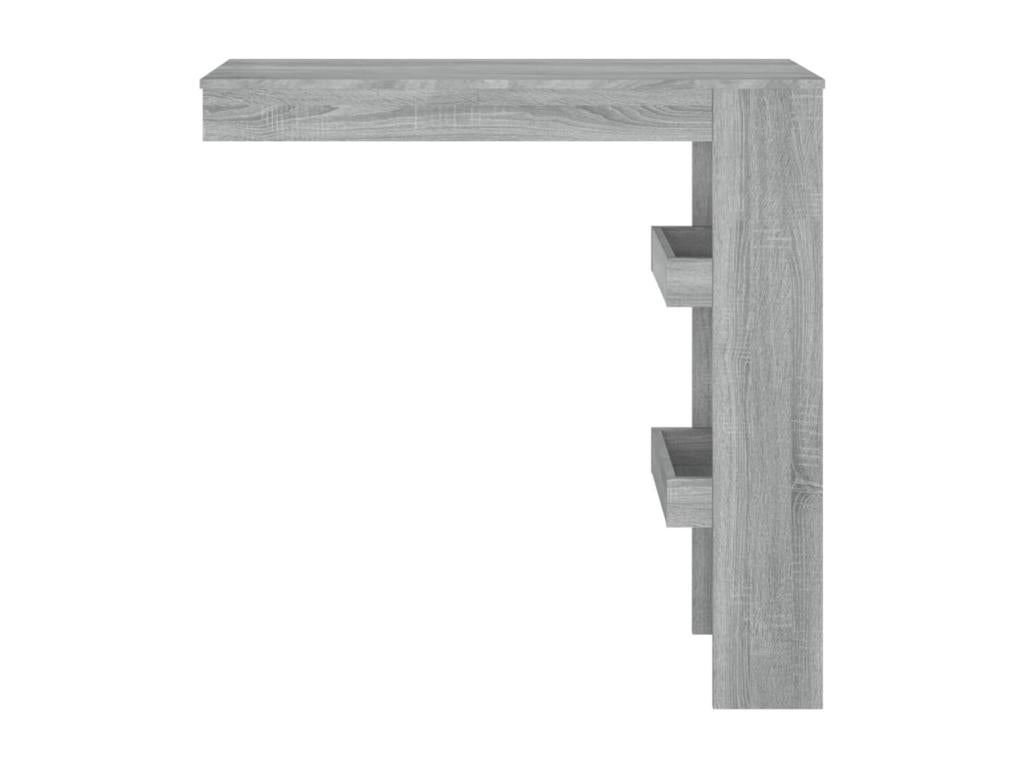 Table en bois d'ingénierie gris, 102 x 45 x 103,5 cm