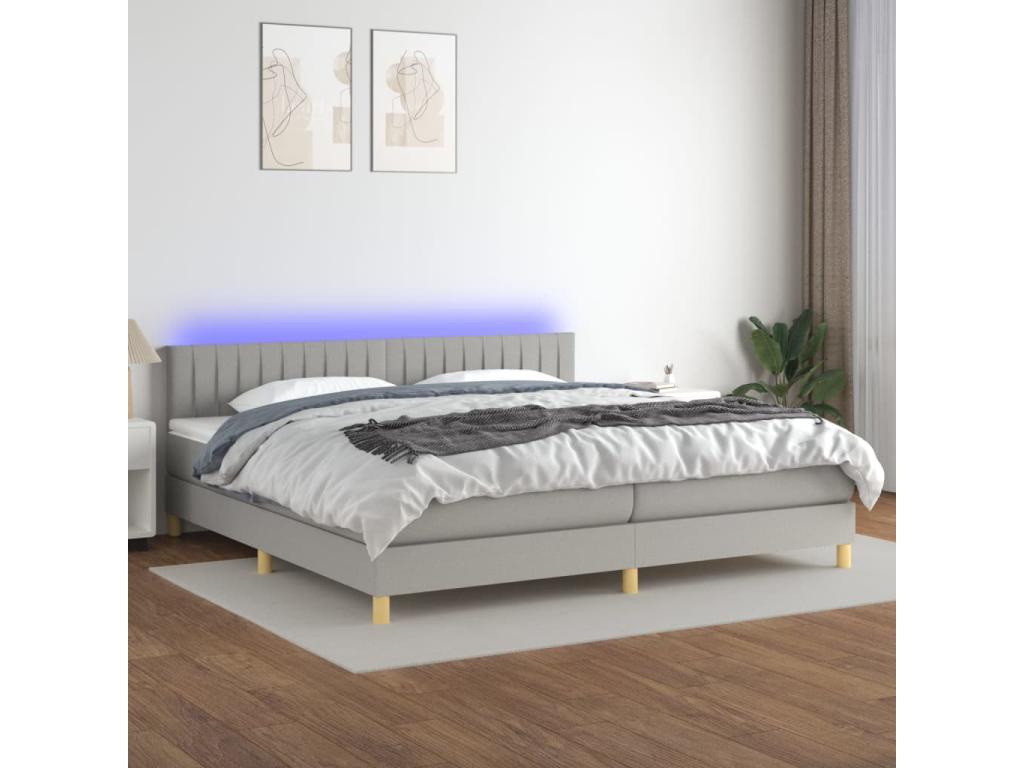 Matelas en tissu gris, 200 x 200 cm