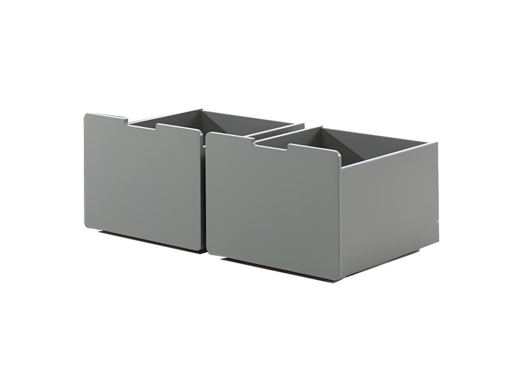 Cadre de lit enfant gris, 90 x 200 cm