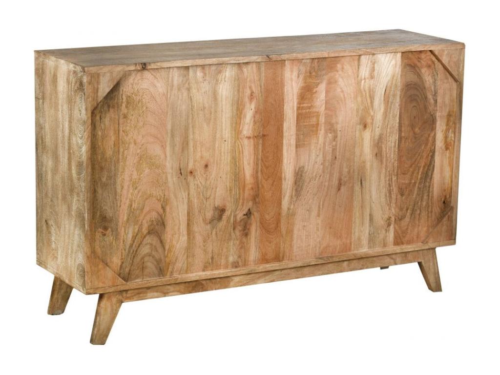 Commode en métal naturel, 120 x 35 x 76 cm