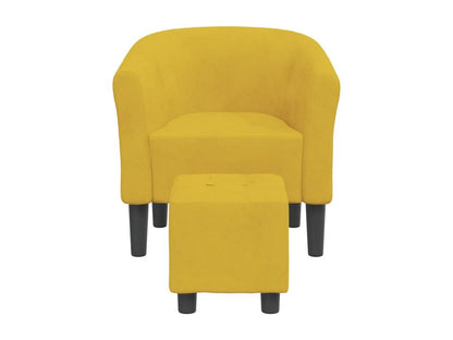 Fauteuil en velours jaune