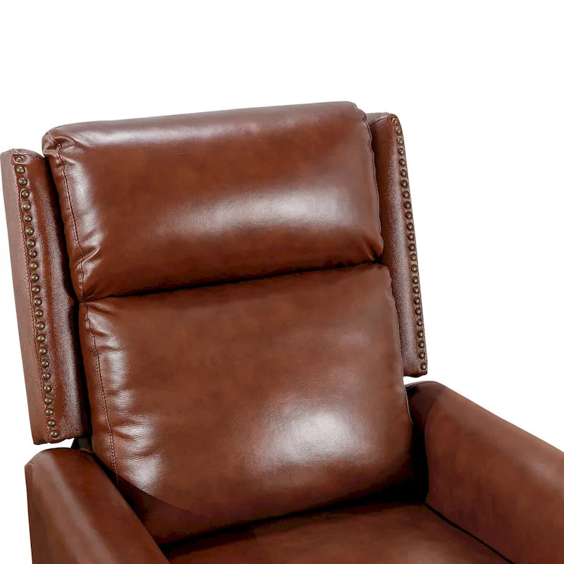 Fauteuil inclinable réglable COZYMAN en cuir véritable avec accoudoirs confortables pour salon