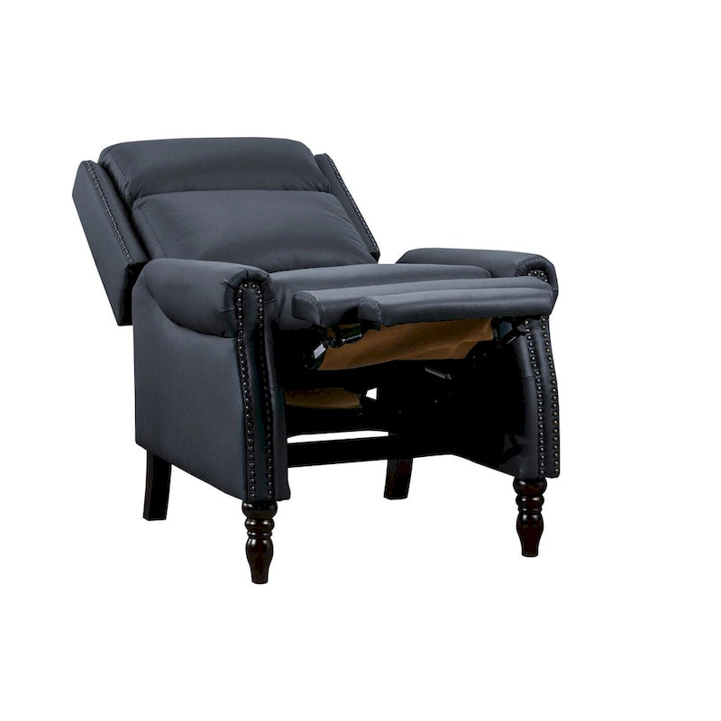 Fauteuil inclinable réglable COZYMAN en cuir véritable avec accoudoirs confortables pour salon