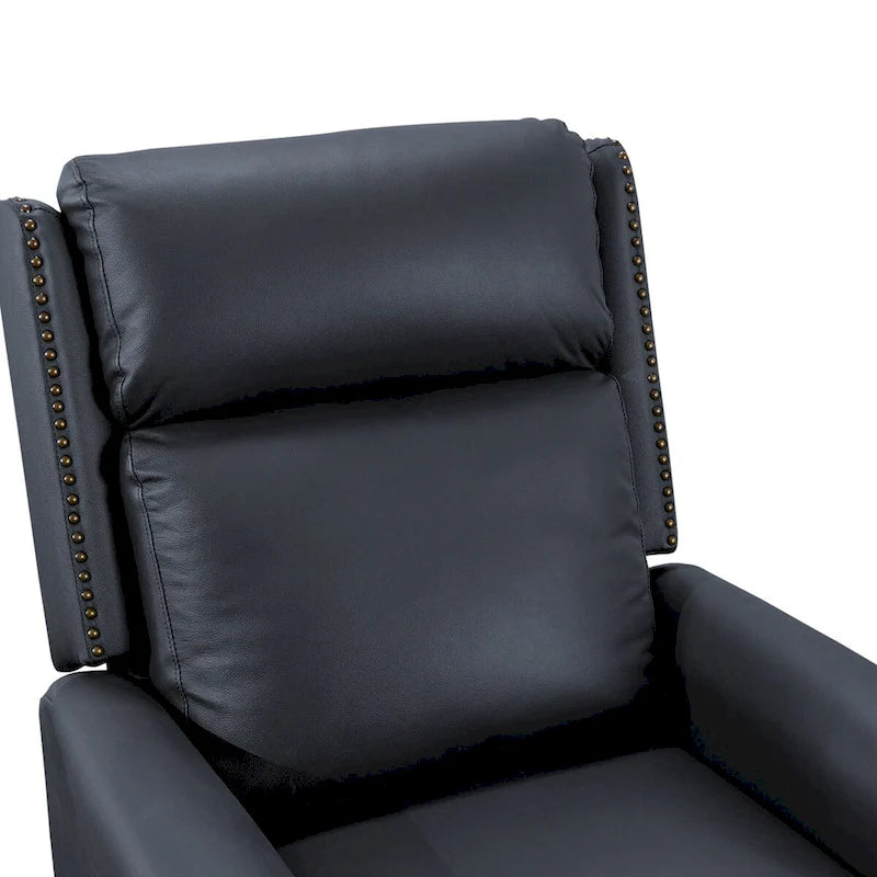 Fauteuil inclinable réglable COZYMAN en cuir véritable avec accoudoirs confortables pour salon