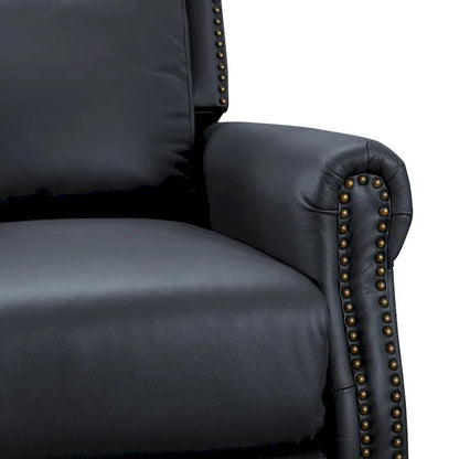 Fauteuil inclinable réglable COZYMAN en cuir véritable avec accoudoirs confortables pour salon