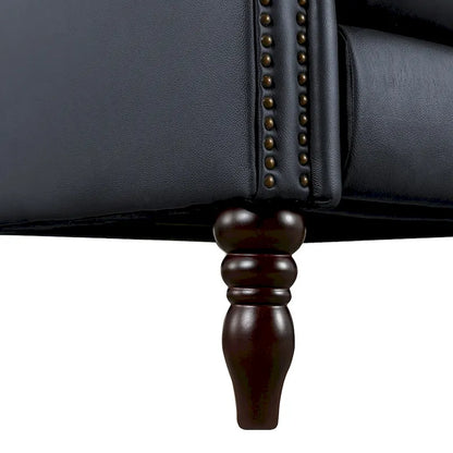 Fauteuil inclinable réglable COZYMAN en cuir véritable avec accoudoirs confortables pour salon