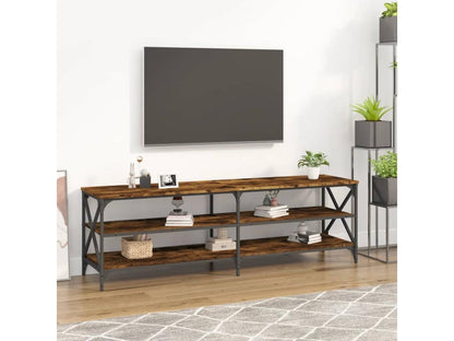 Meuble TV en bois composite marron, 160 x 40 x 50 cm