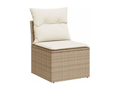 Ensemble de mobilier de jardin en résine tressée beige