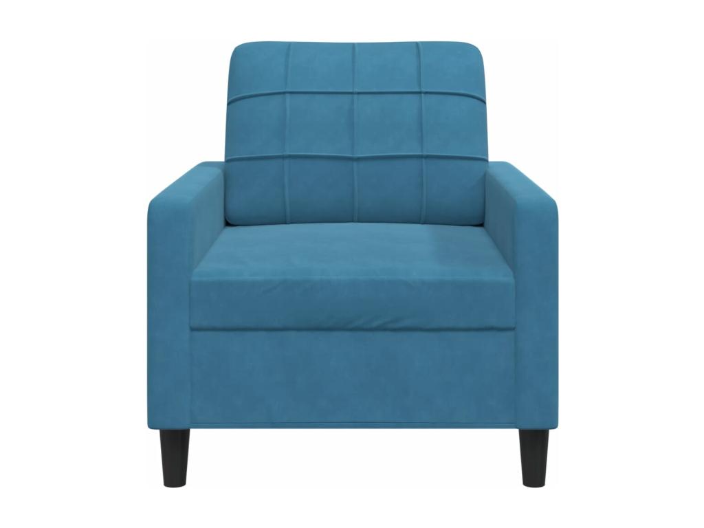 Fauteuil d'appoint en velours bleu