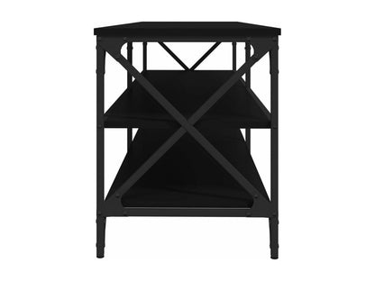 Meuble TV en bois d'ingénierie noir, 140 x 40 x 50 cm