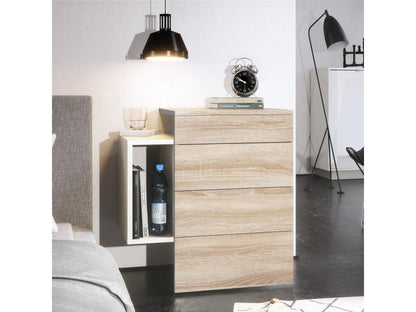 Table en chêne blanc, 60 x 63 x 36 cm