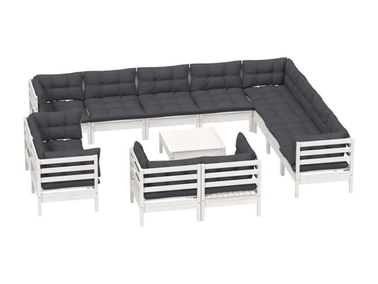 Ensemble de meubles d'extérieur en pin blanc