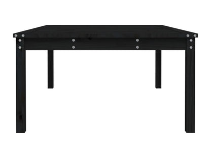 Table en bois massif noir, 121 x 82,5 x 45 cm